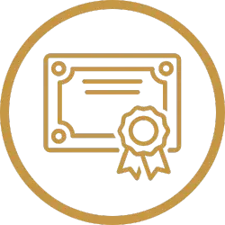 Qualification certificate icon